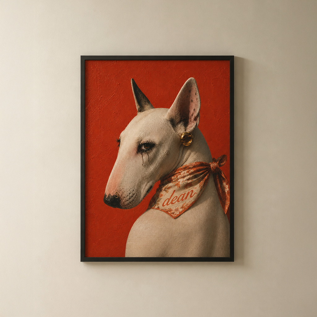 BEAUTY ON A LEASH WALL FRAME