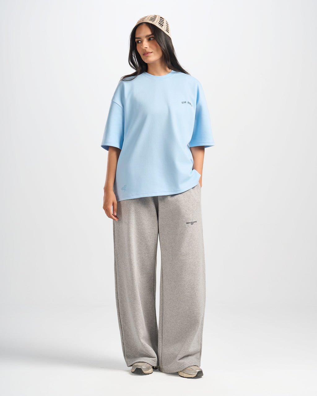 Grey Dean Collective D377 Wide-Leg Sweatpants