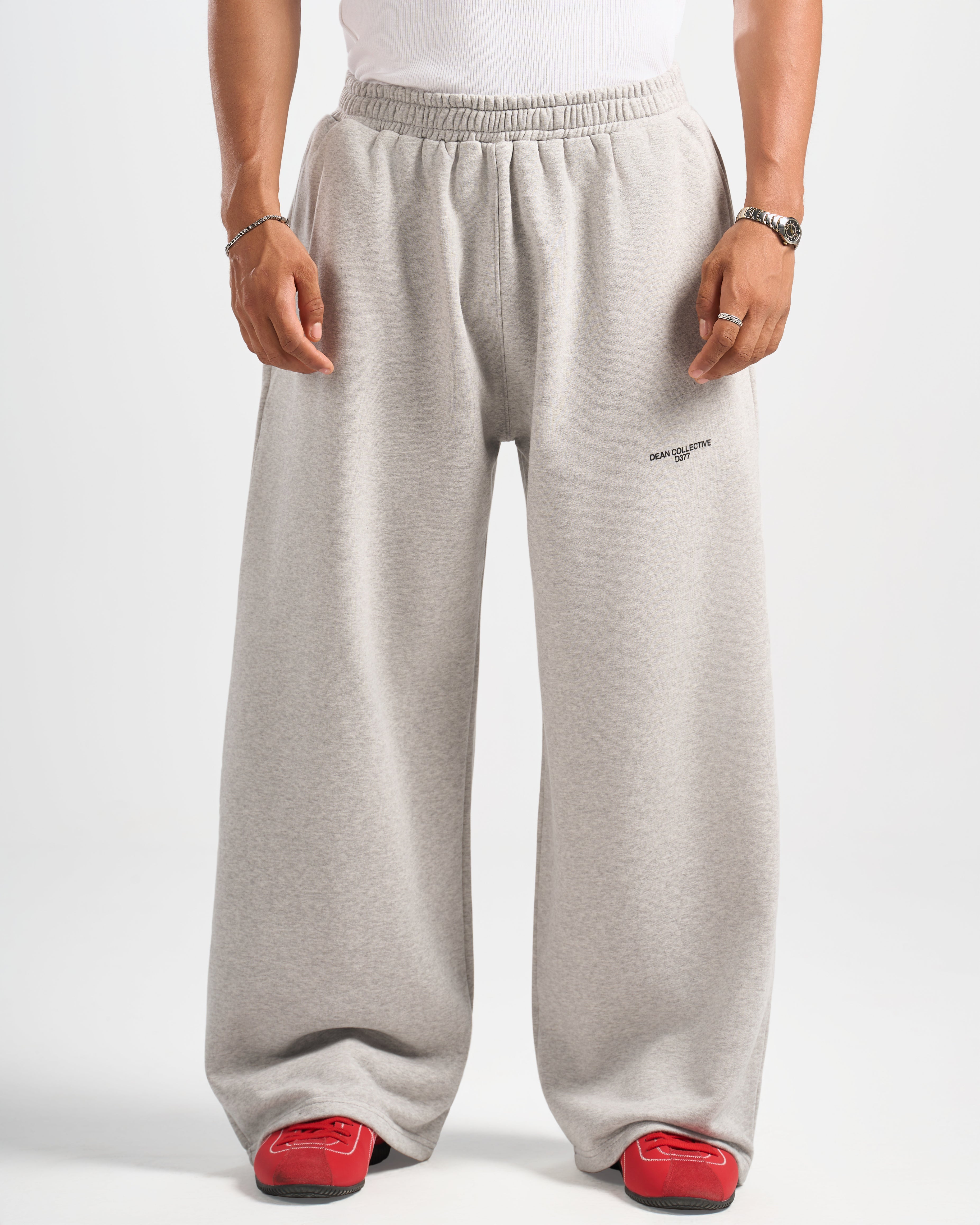 Grey Dean Collective D377 Wide-Leg Sweatpants
