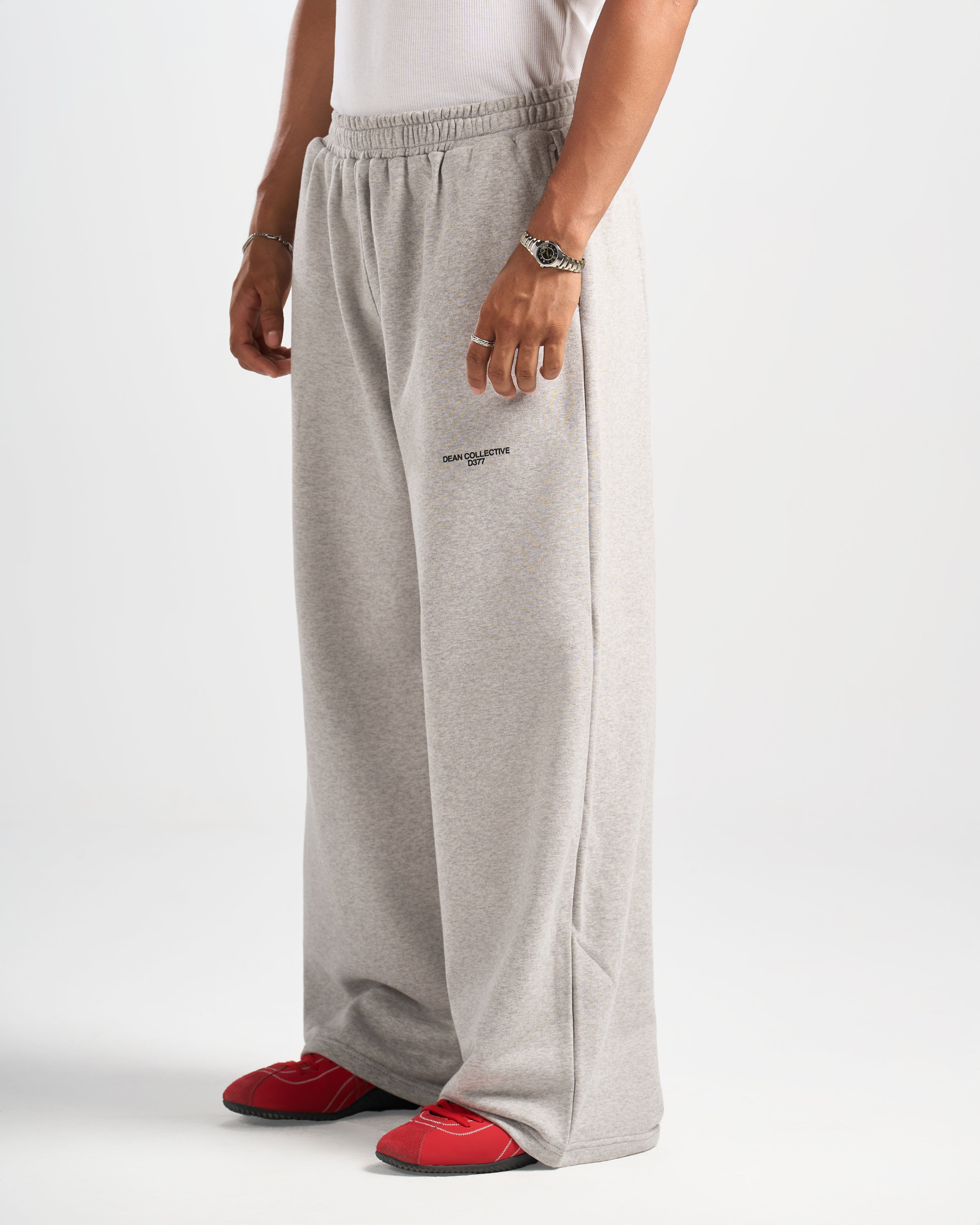 Grey Dean Collective D377 Wide-Leg Sweatpants