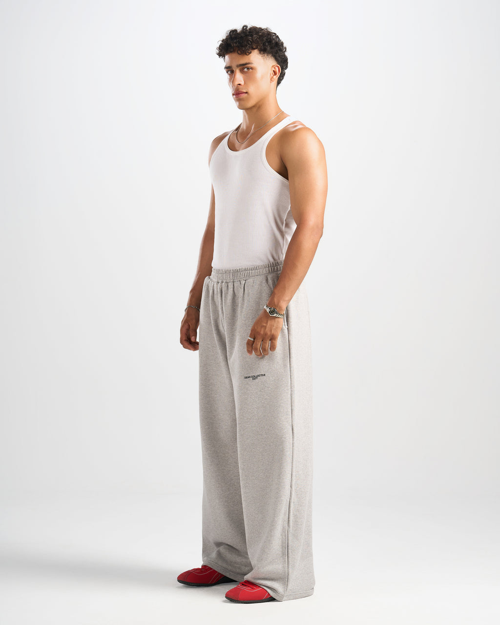 Grey Dean Collective D377 Wide-Leg Sweatpants