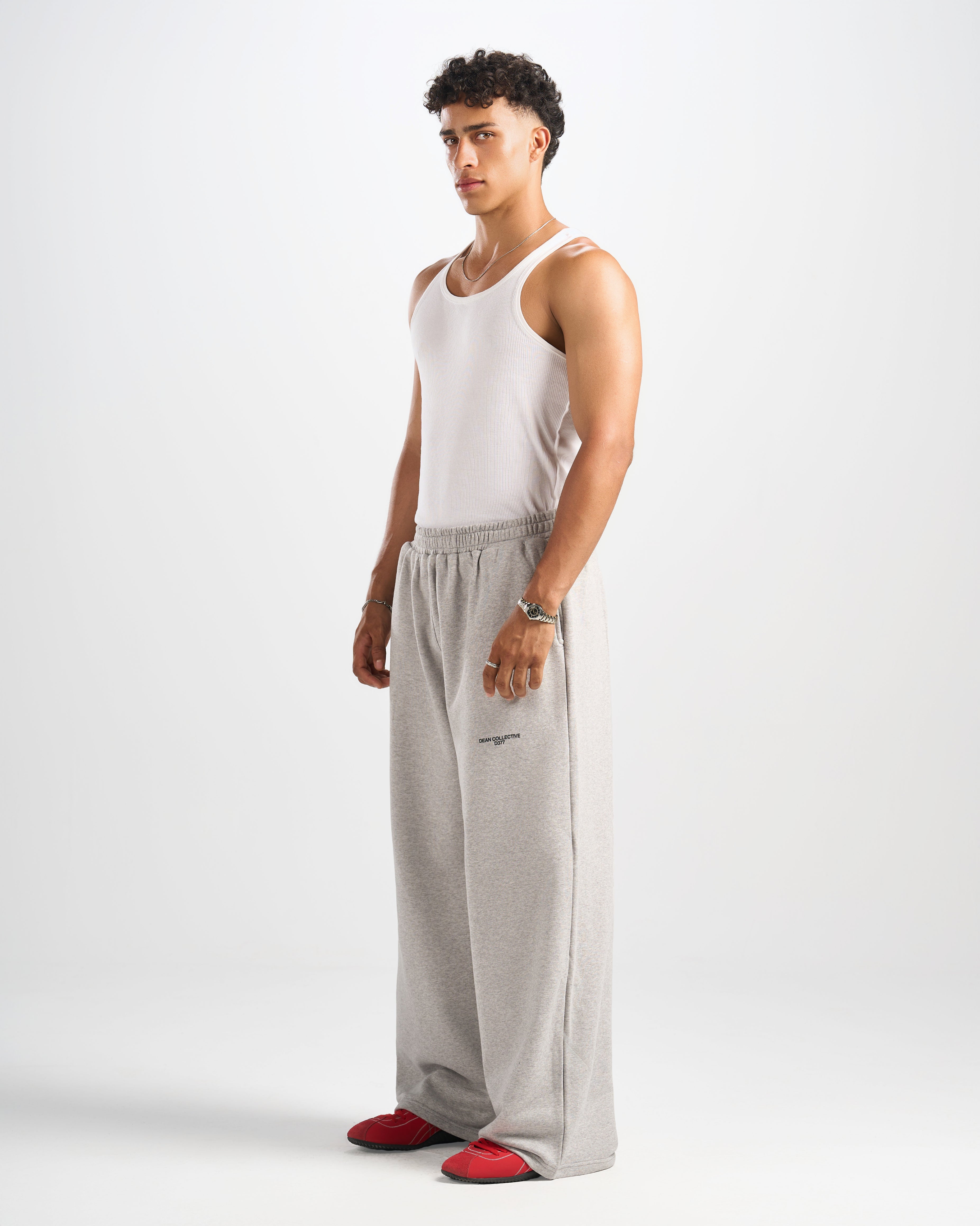 Grey Dean Collective D377 Wide-Leg Sweatpants
