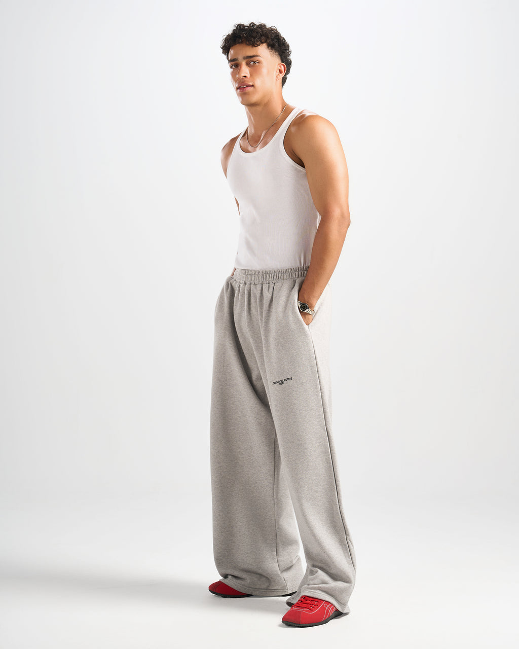 Grey Dean Collective D377 Wide-Leg Sweatpants