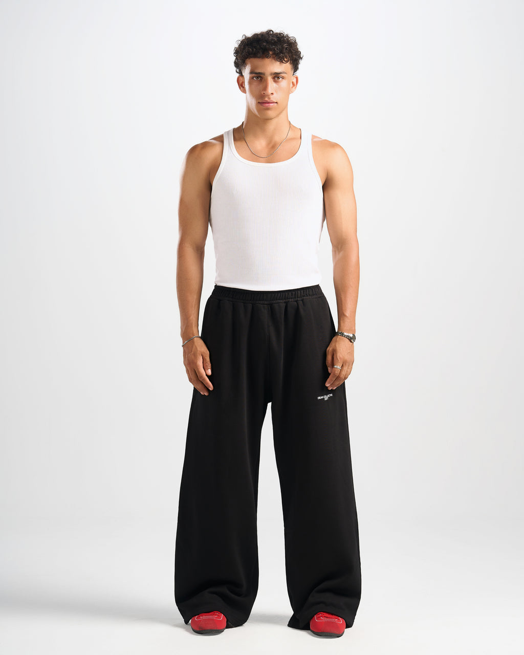 Black Dean Collective D377 Wide-Leg Sweatpants