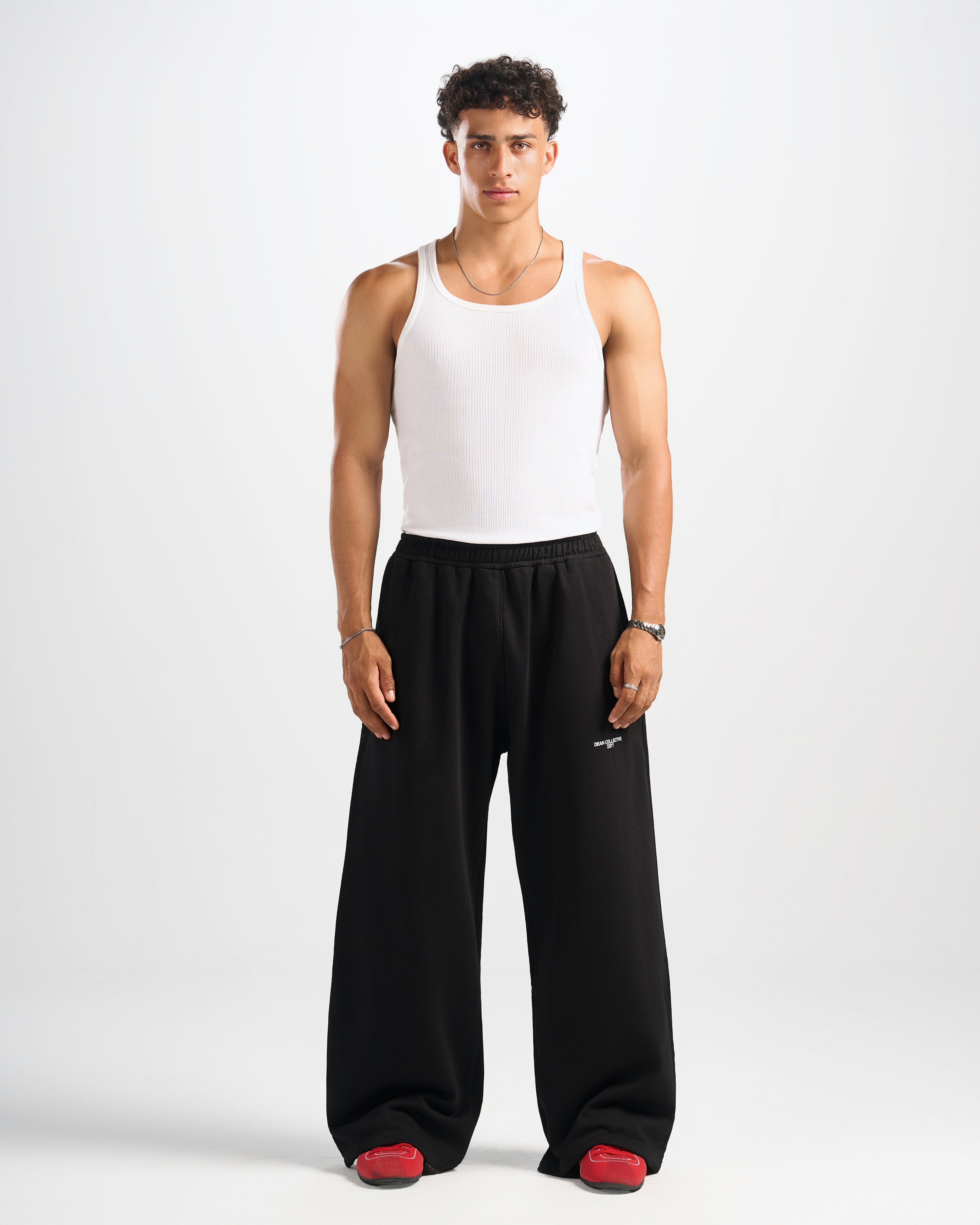 Black Dean Collective D377 Wide-Leg Sweatpants