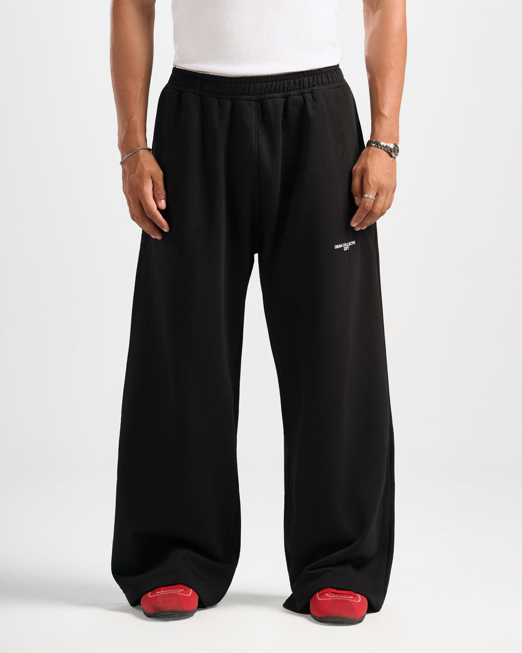 Black Dean Collective D377 Wide-Leg Sweatpants