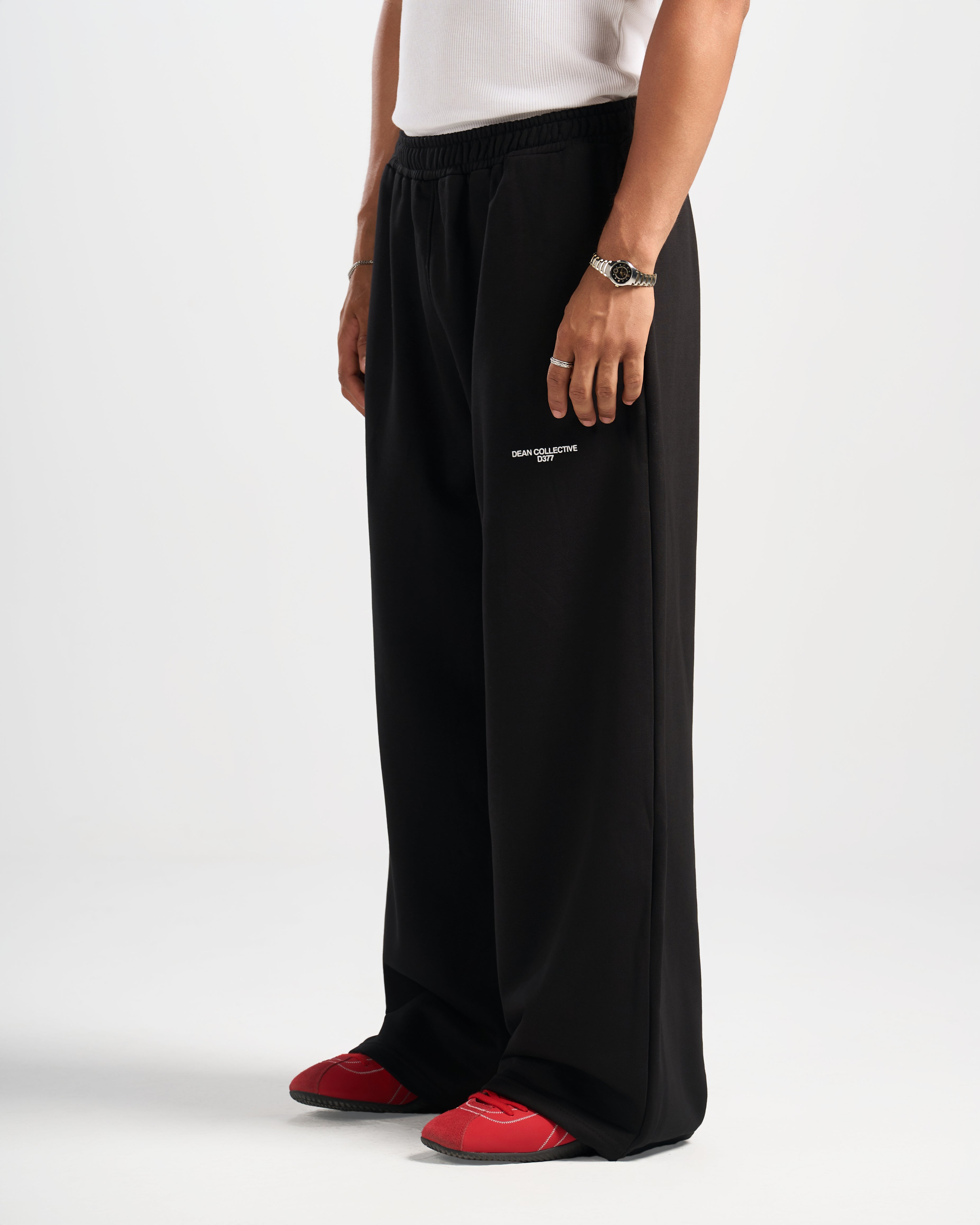 Black Dean Collective D377 Wide-Leg Sweatpants