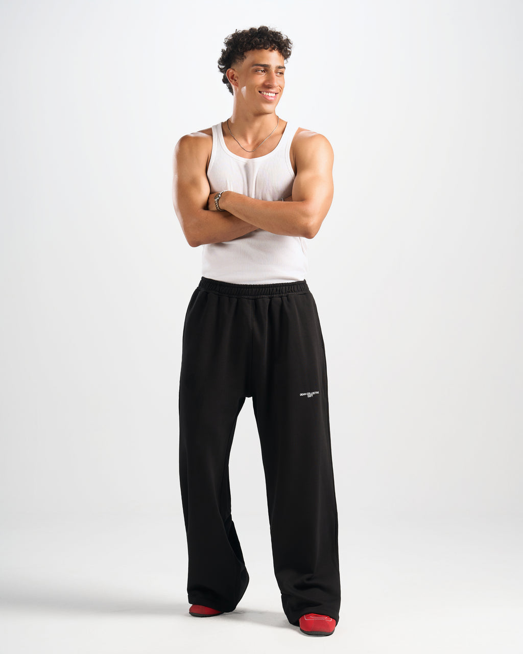 Black Dean Collective D377 Wide-Leg Sweatpants
