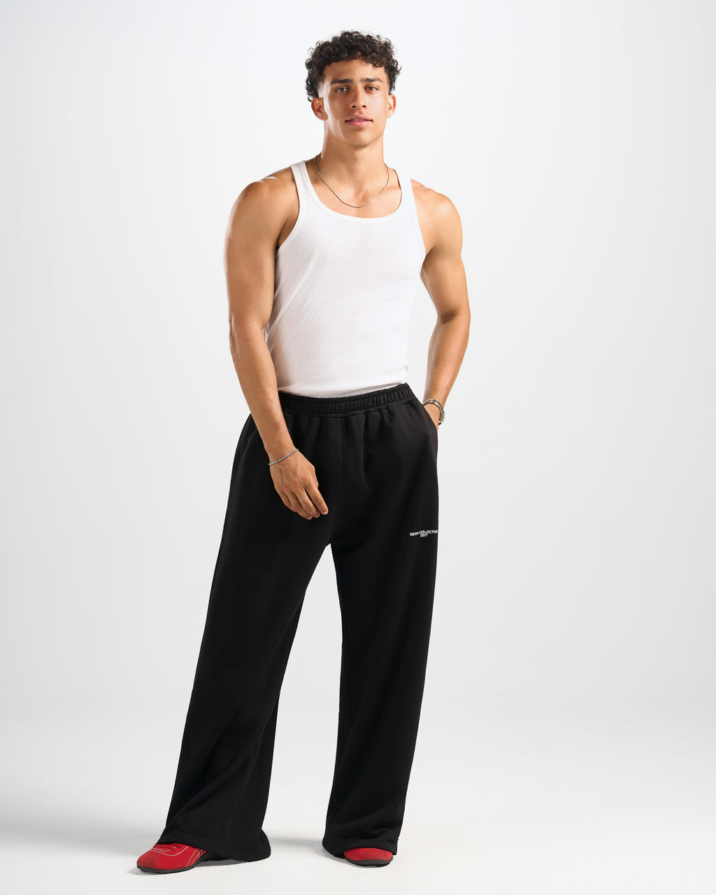 Black Dean Collective D377 Wide-Leg Sweatpants